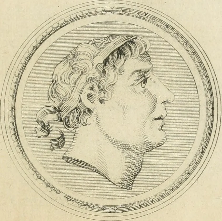 An illustration from Seleucidarum imperium, sive, Historia regum Syriae ad fidem numismatum accommodata, 1681, leaf 74