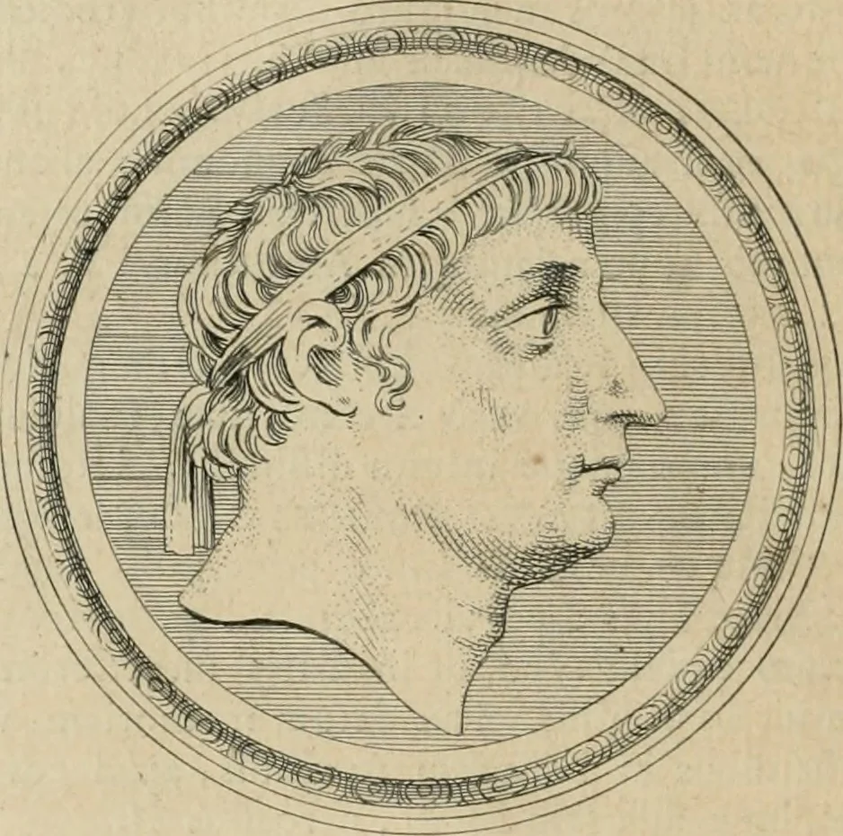 An illustration from Seleucidarum imperium, sive, Historia regum Syriae ad fidem numismatum accommodata, 1681, leaf 79