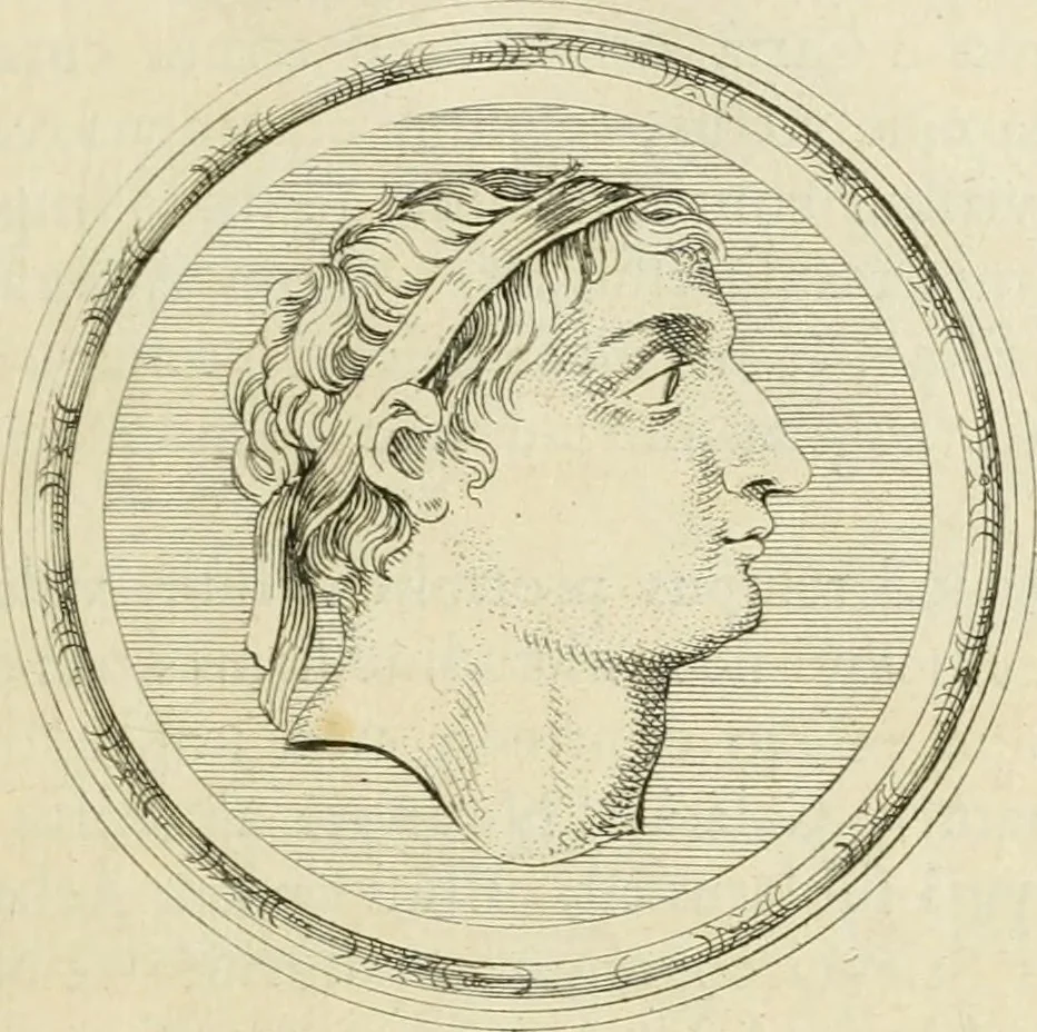 An illustration from Seleucidarum imperium, sive, Historia regum Syriae ad fidem numismatum accommodata, 1681, leaf 92