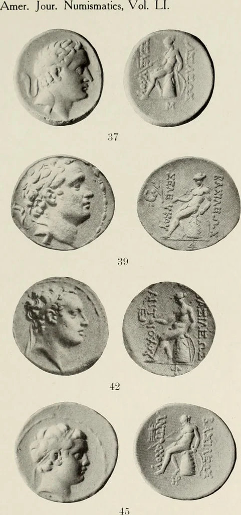 An illustration from The Seleucid mint of Antioch, 1918, leaf 166
