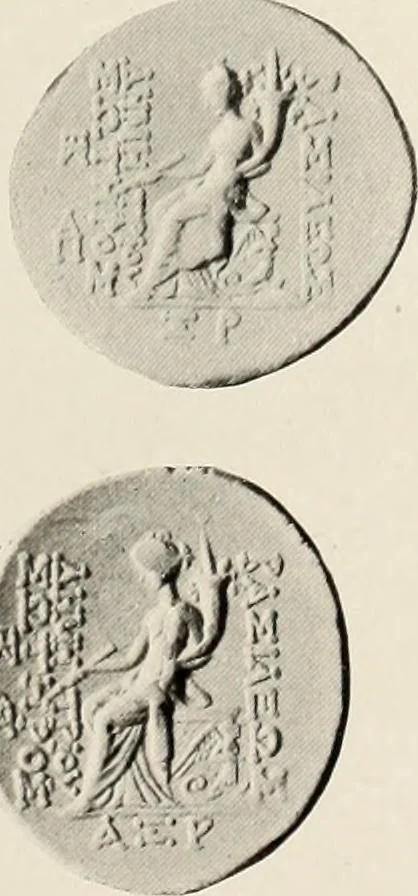 An illustration from The Seleucid mint of Antioch, 1918, leaf 172