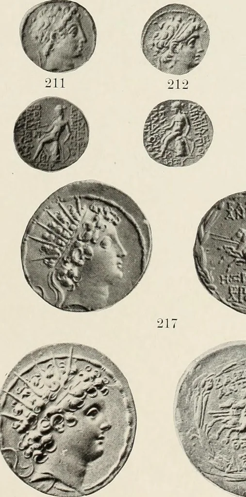 An illustration from The Seleucid mint of Antioch, 1918, leaf 176