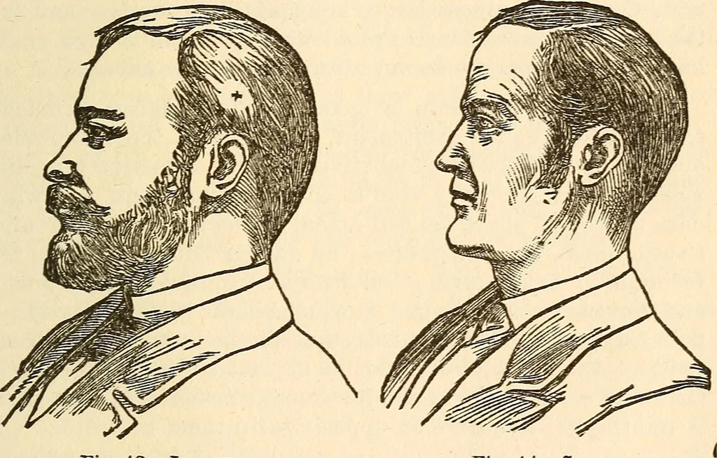 An illustration from The self-instructor in phrenology and physiology; with over one hundred new illustrations, including a chart for the use of practical phrenologists, 1890, leaf 114