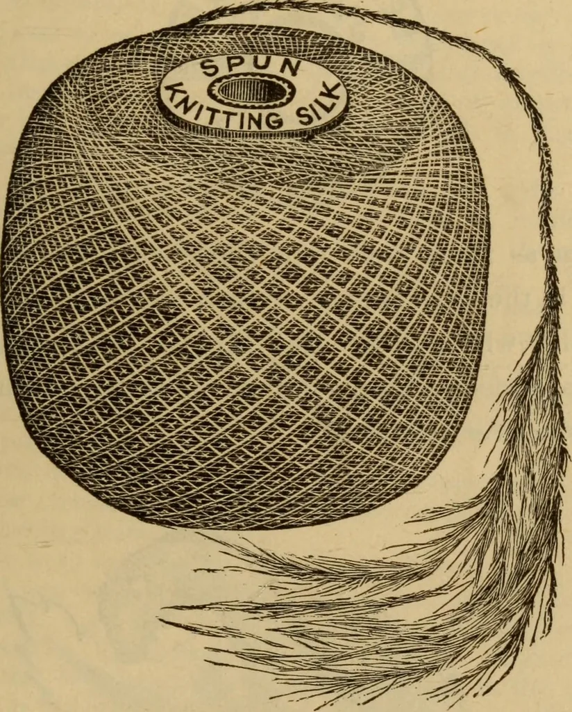 An illustration from The self-instructor in silk knitting, crocheting and embroidery, 1884, leaf 10