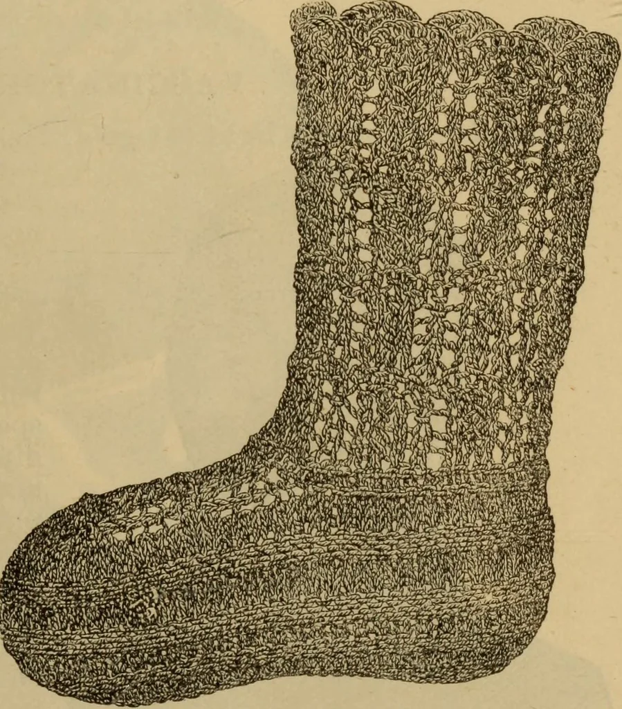 An illustration from The self-instructor in silk knitting, crocheting and embroidery, 1884, leaf 28