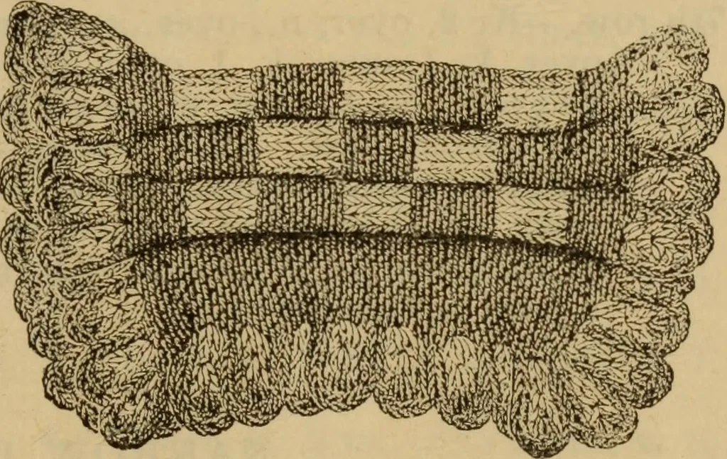 An illustration from The self-instructor in silk knitting, crocheting and embroidery, 1884, leaf 36