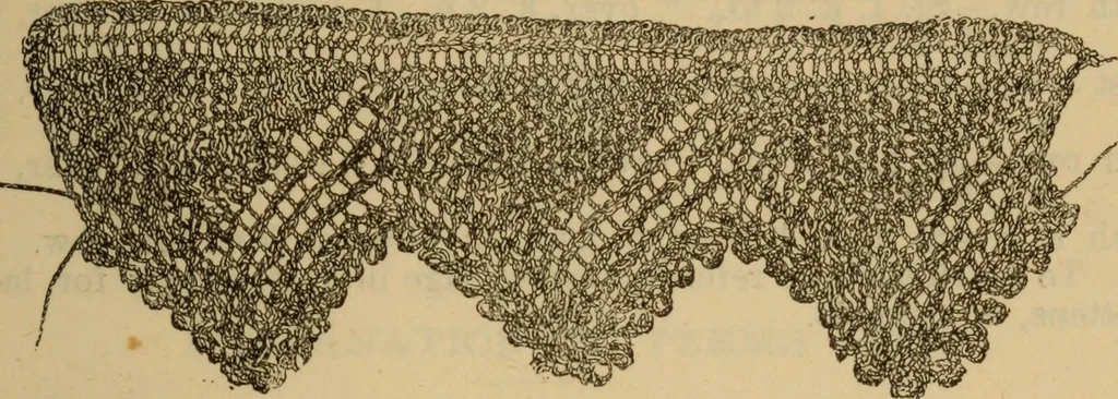 An illustration from The self-instructor in silk knitting, crocheting and embroidery, 1884, leaf 38