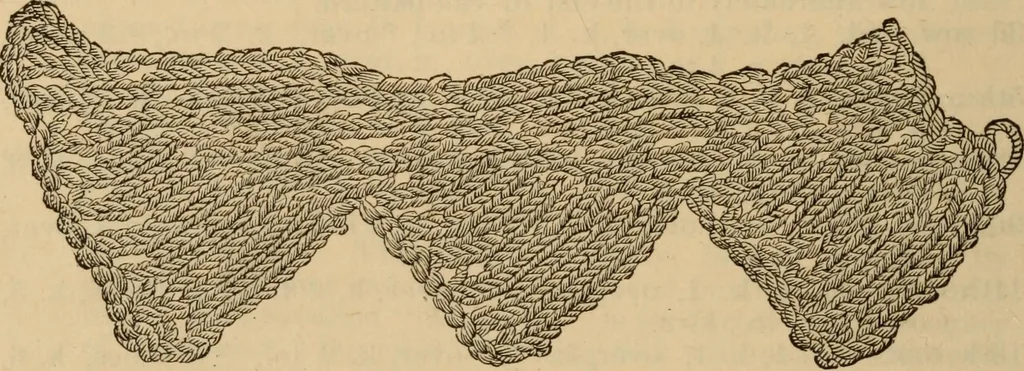 An illustration from The self-instructor in silk knitting, crocheting and embroidery, 1884, leaf 39