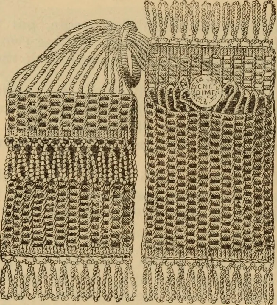 An illustration from The self-instructor in silk knitting, crocheting and embroidery, 1884, leaf 41