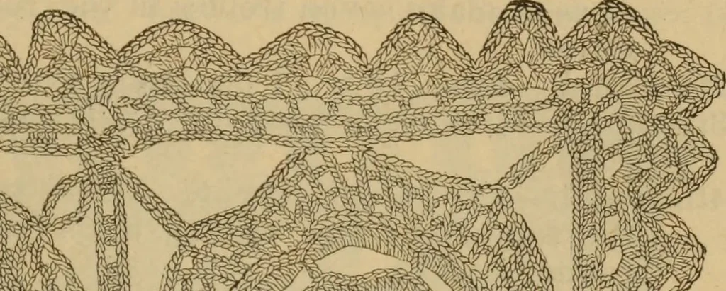 An illustration from The self-instructor in silk knitting, crocheting and embroidery, 1884, leaf 50