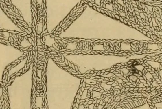 An illustration from The self-instructor in silk knitting, crocheting and embroidery, 1884, leaf 50