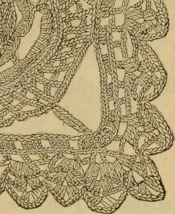 An illustration from The self-instructor in silk knitting, crocheting and embroidery, 1884, leaf 50