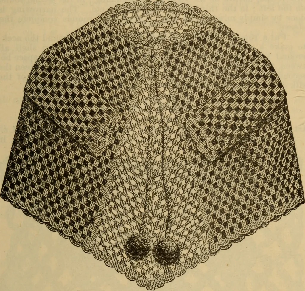 An illustration from The self-instructor in silk knitting, crocheting and embroidery, 1884, leaf 54