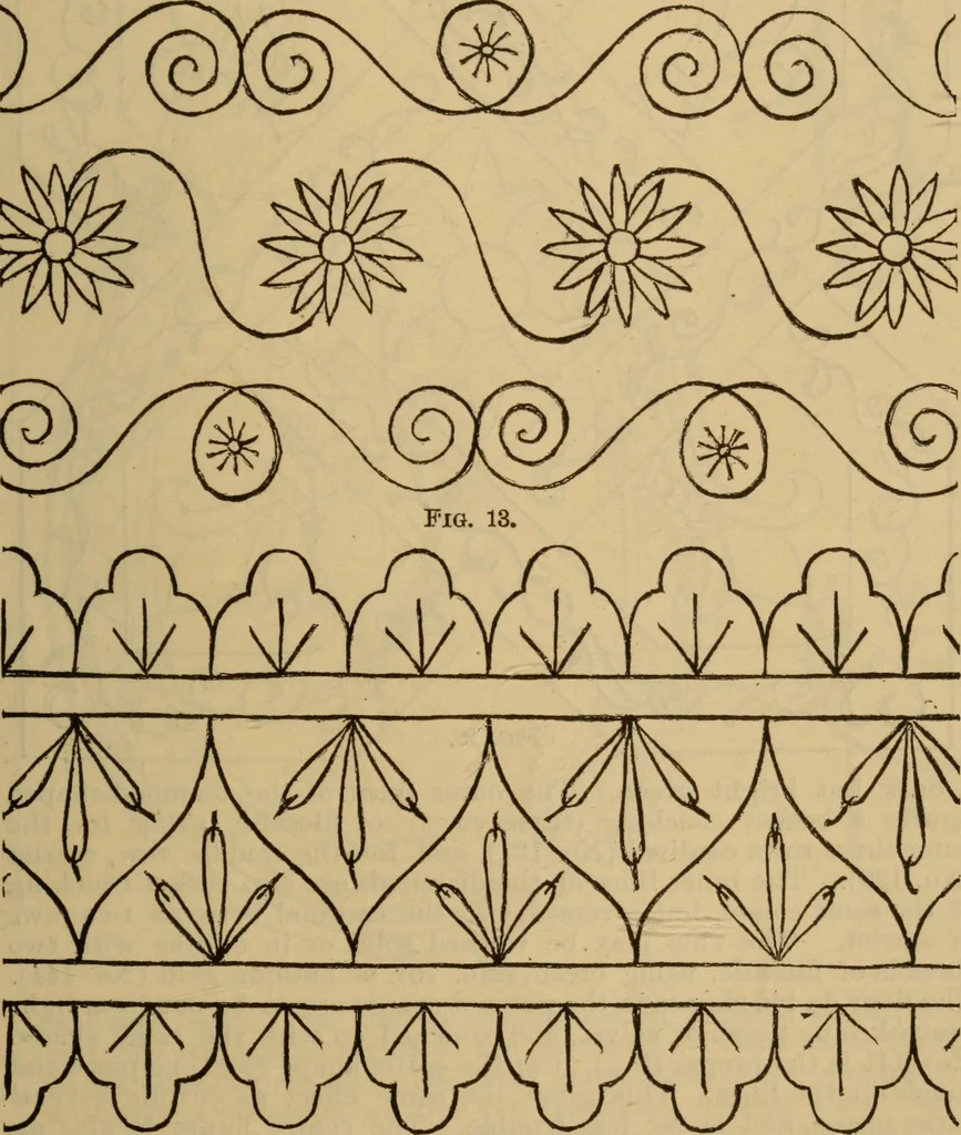 An illustration from The self-instructor in silk knitting, crocheting and embroidery, 1884, leaf 72