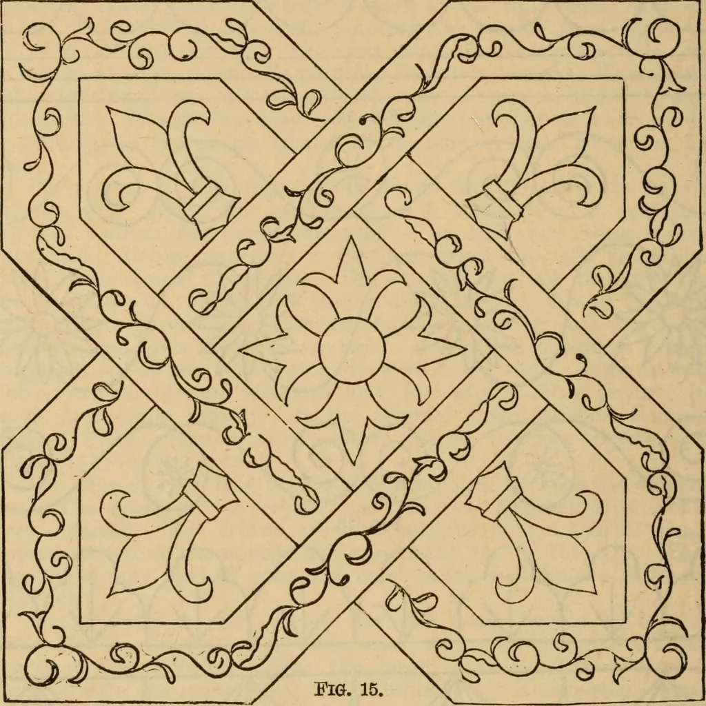 An illustration from The self-instructor in silk knitting, crocheting and embroidery, 1884, leaf 73