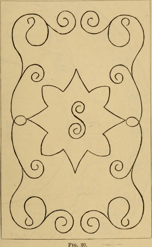An illustration from The self-instructor in silk knitting, crocheting and embroidery, 1884, leaf 78