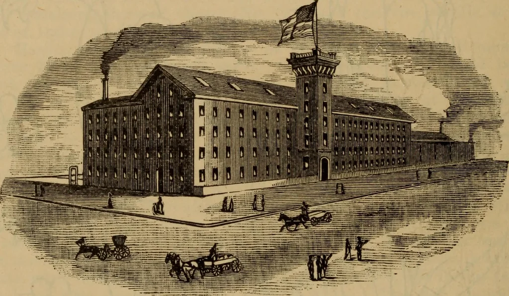 An illustration from The self-instructor in silk knitting, crocheting and embroidery, 1884, leaf 83