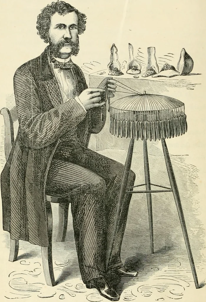 An illustration from Self-instructor in the art of hair work, dressing hair, making curls, switches, braids, and hair jewelry of every description, 1867, leaf 11