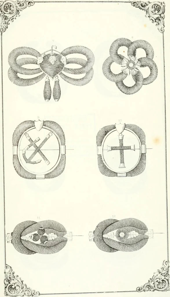An illustration from Self-instructor in the art of hair work, dressing hair, making curls, switches, braids, and hair jewelry of every description, 1867, leaf 146