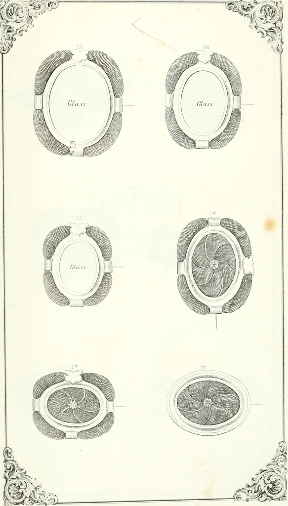 An illustration from Self-instructor in the art of hair work, dressing hair, making curls, switches, braids, and hair jewelry of every description, 1867, leaf 148