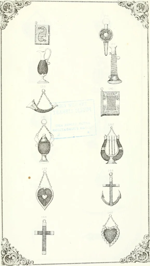 An illustration from Self-instructor in the art of hair work, dressing hair, making curls, switches, braids, and hair jewelry of every description, 1867, leaf 186