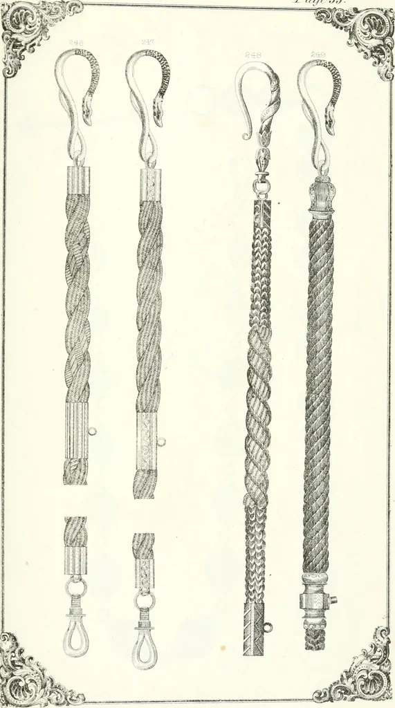 An illustration from Self-instructor in the art of hair work, dressing hair, making curls, switches, braids, and hair jewelry of every description, 1867, leaf 212