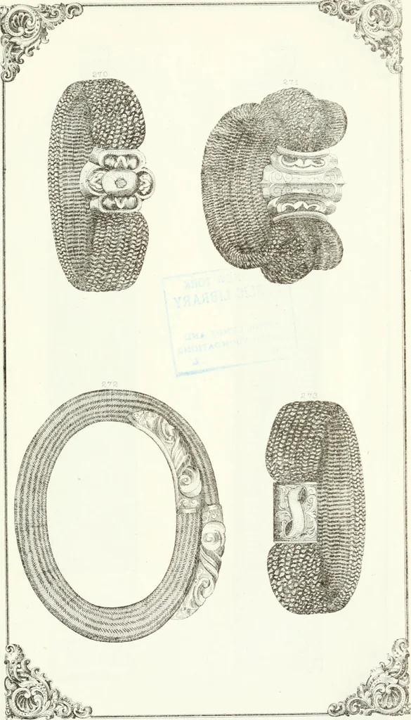 An illustration from Self-instructor in the art of hair work, dressing hair, making curls, switches, braids, and hair jewelry of every description, 1867, leaf 226