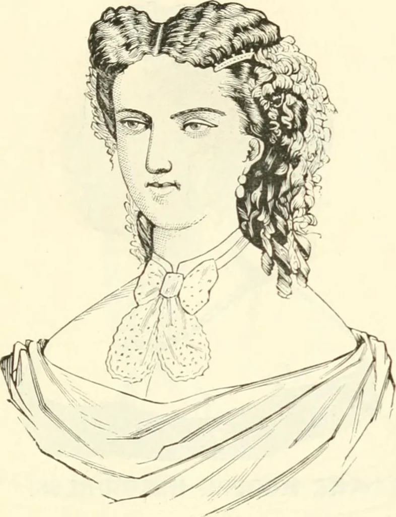 An illustration from Self-instructor in the art of hair work, dressing hair, making curls, switches, braids, and hair jewelry of every description, 1867, leaf 258