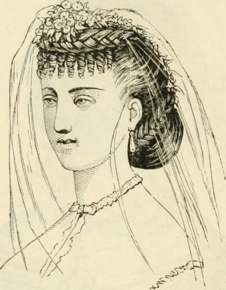 An illustration from Self-instructor in the art of hair work, dressing hair, making curls, switches, braids, and hair jewelry of every description, 1867, leaf 263