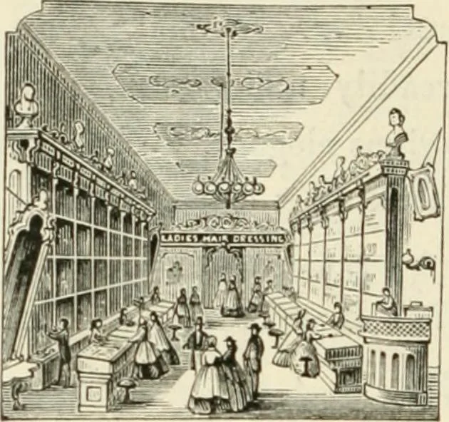 An illustration from Self-instructor in the art of hair work, dressing hair, making curls, switches, braids, and hair jewelry of every description, 1867, leaf 271