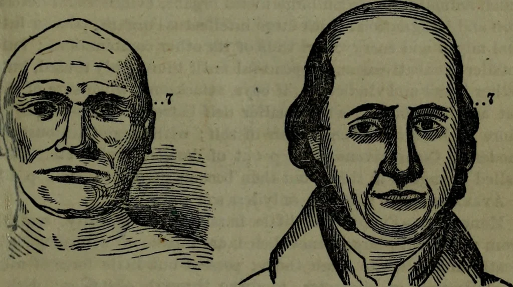 An illustration from The self-instructor in phrenology and physiology : with over one hundred new illustrations, including a chart for the use of practical phrenologists., 1890, leaf 102
