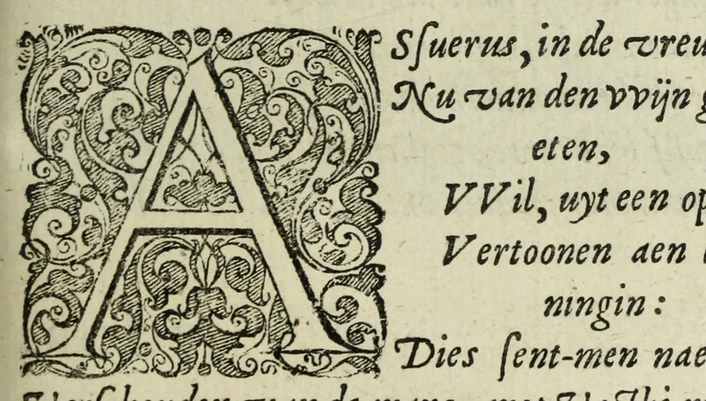 An illustration from Self-stryt, dat is, Crachtighe bevveginghe van vlees en gheest : poetischer wijse verthoont in den persoon ende uytte gheleghentheyt van Joseph, ten tijde hy van Potiphars huys-vrouwe wiert versocht tot overspel : mitsgaders schriftmatighe beschrijvinghe van de heymenisse ende eygenschap des Christelijcken self-strijts, met corte verclaringhe op de selve, 1620, leaf 175