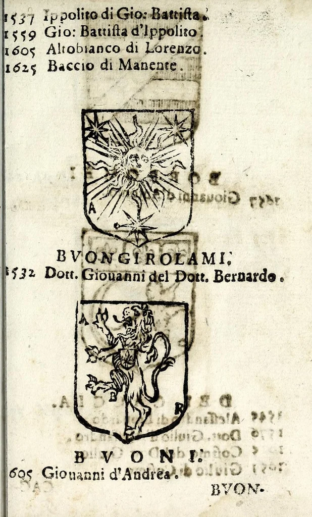 An illustration from Senatori fiorentini, 1665, leaf 27