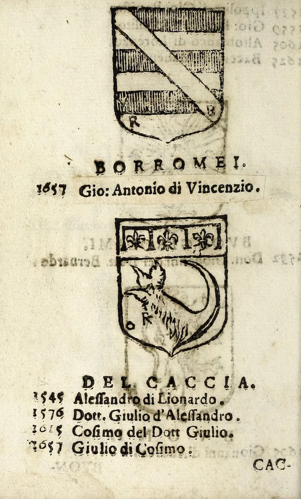 An illustration from Senatori fiorentini, 1665, leaf 28