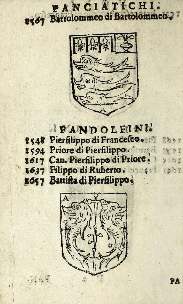 An illustration from Senatori fiorentini, 1665, leaf 64