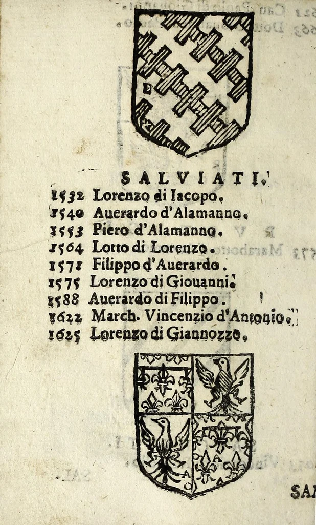 An illustration from Senatori fiorentini, 1665, leaf 76