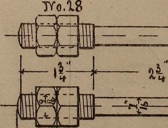An illustration from Senior course in mechanical drawing, 1897, leaf 128