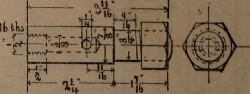 An illustration from Senior course in mechanical drawing, 1897, leaf 128