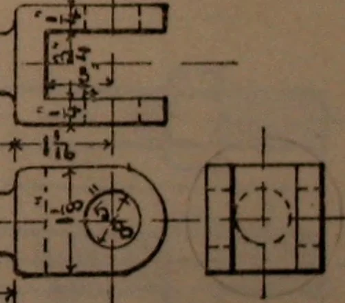 An illustration from Senior course in mechanical drawing, 1897, leaf 128