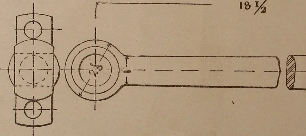 An illustration from Senior course in mechanical drawing, 1897, leaf 132