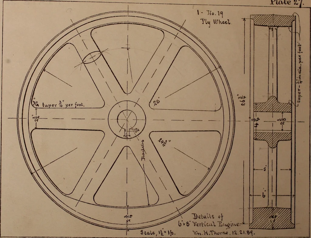 An illustration from Senior course in mechanical drawing, 1897, leaf 144