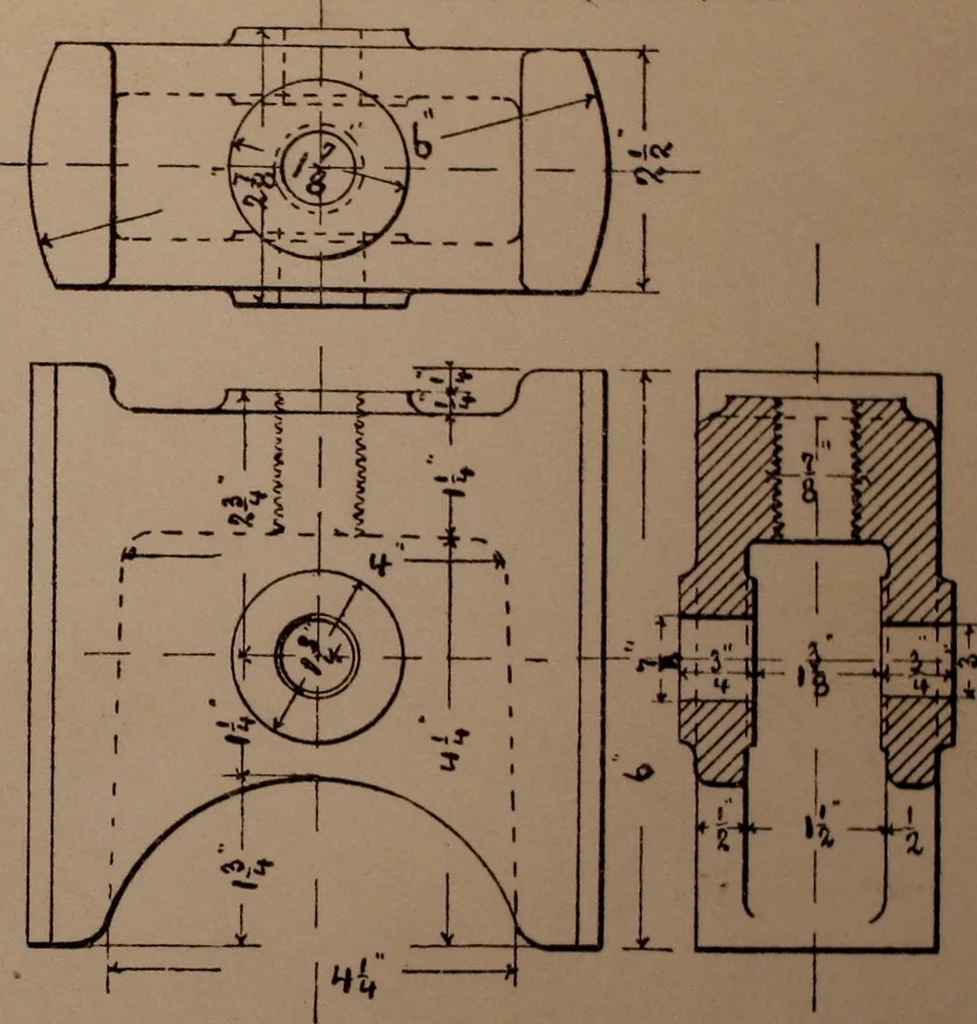 An illustration from Senior course in mechanical drawing, 1897, leaf 148