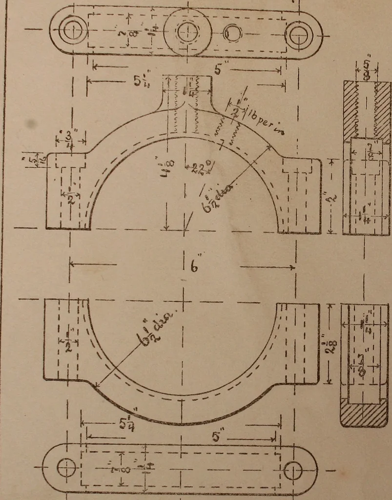 An illustration from Senior course in mechanical drawing, 1897, leaf 152