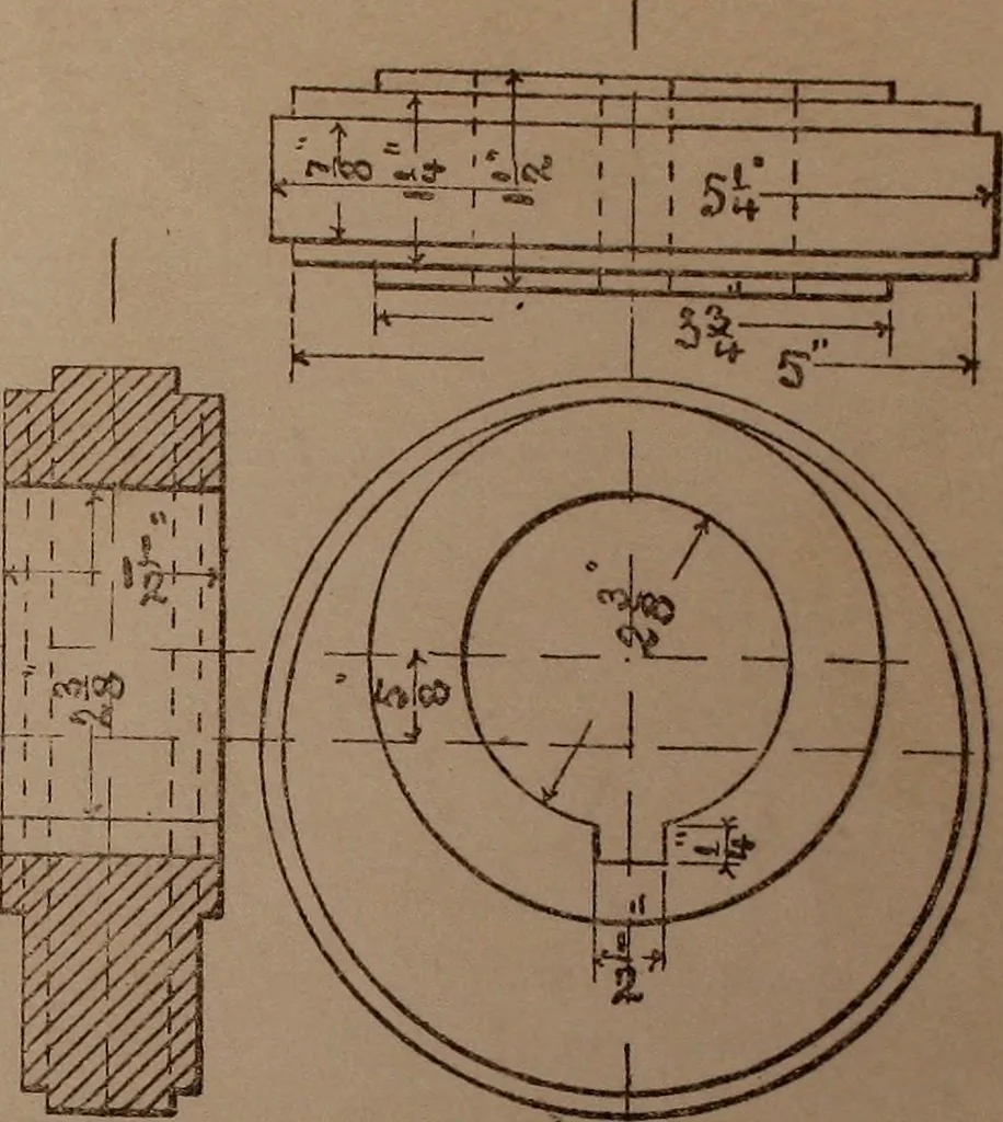 An illustration from Senior course in mechanical drawing, 1897, leaf 152