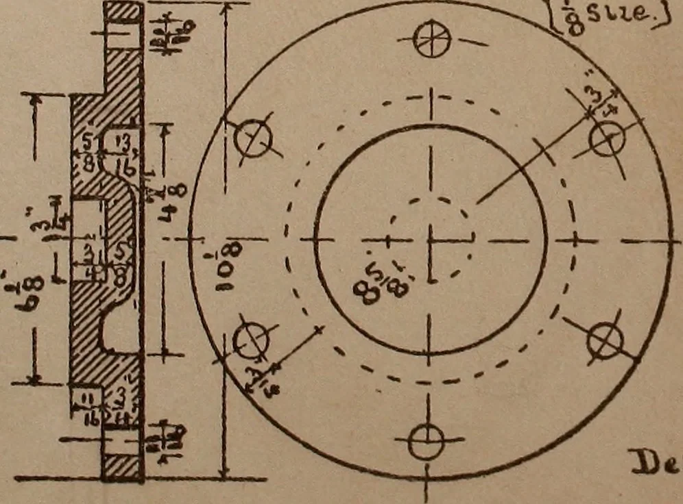 An illustration from Senior course in mechanical drawing, 1897, leaf 160