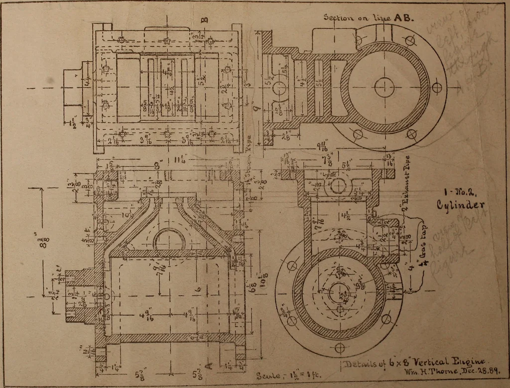 An illustration from Senior course in mechanical drawing, 1897, leaf 164