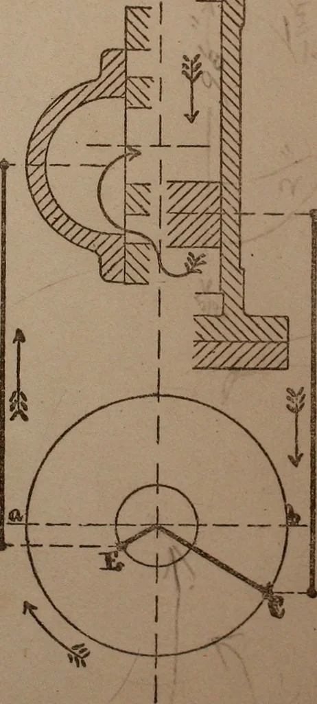 An illustration from Senior course in mechanical drawing, 1897, leaf 176