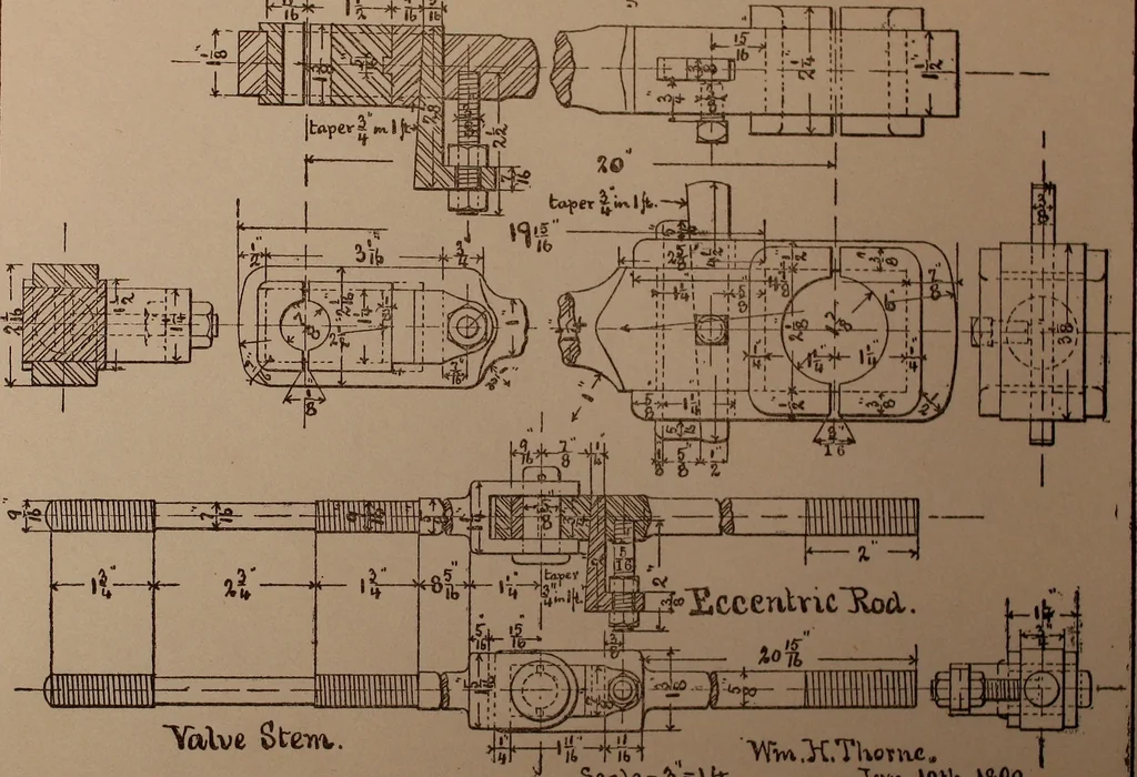 An illustration from Senior course in mechanical drawing, 1897, leaf 184
