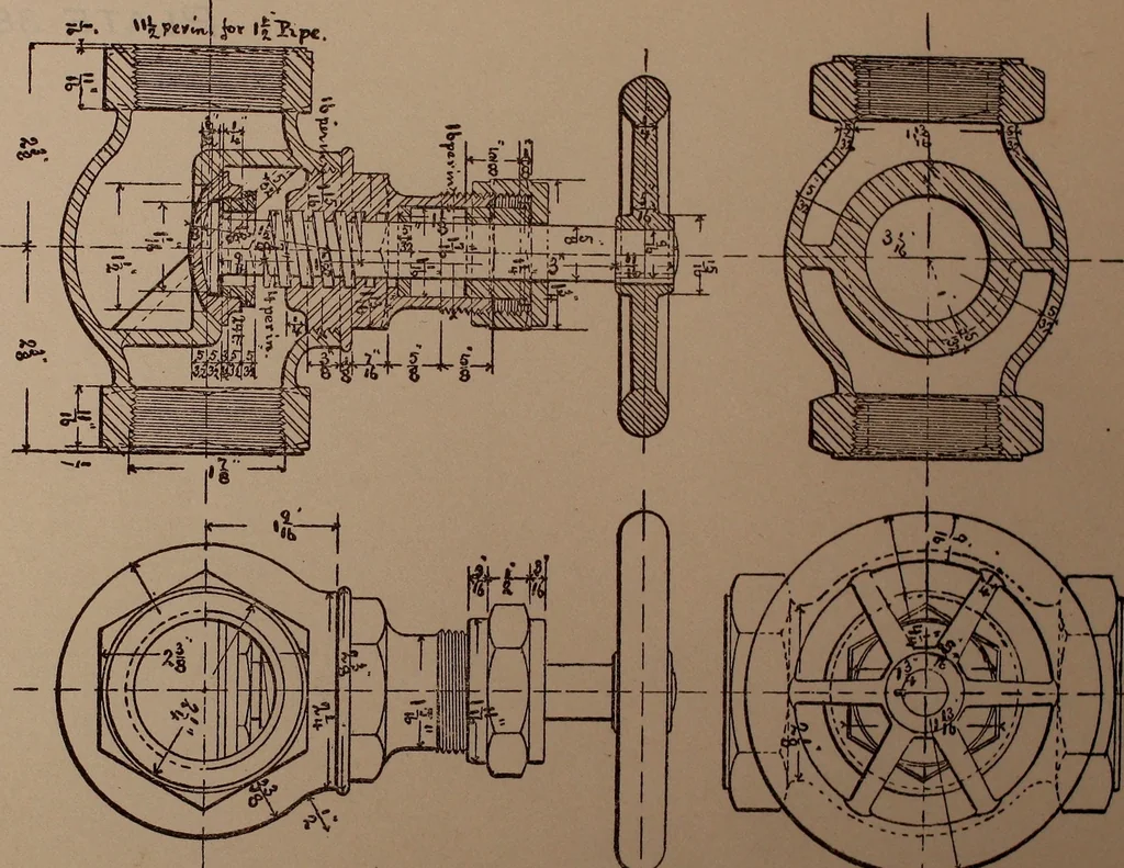 An illustration from Senior course in mechanical drawing, 1897, leaf 188