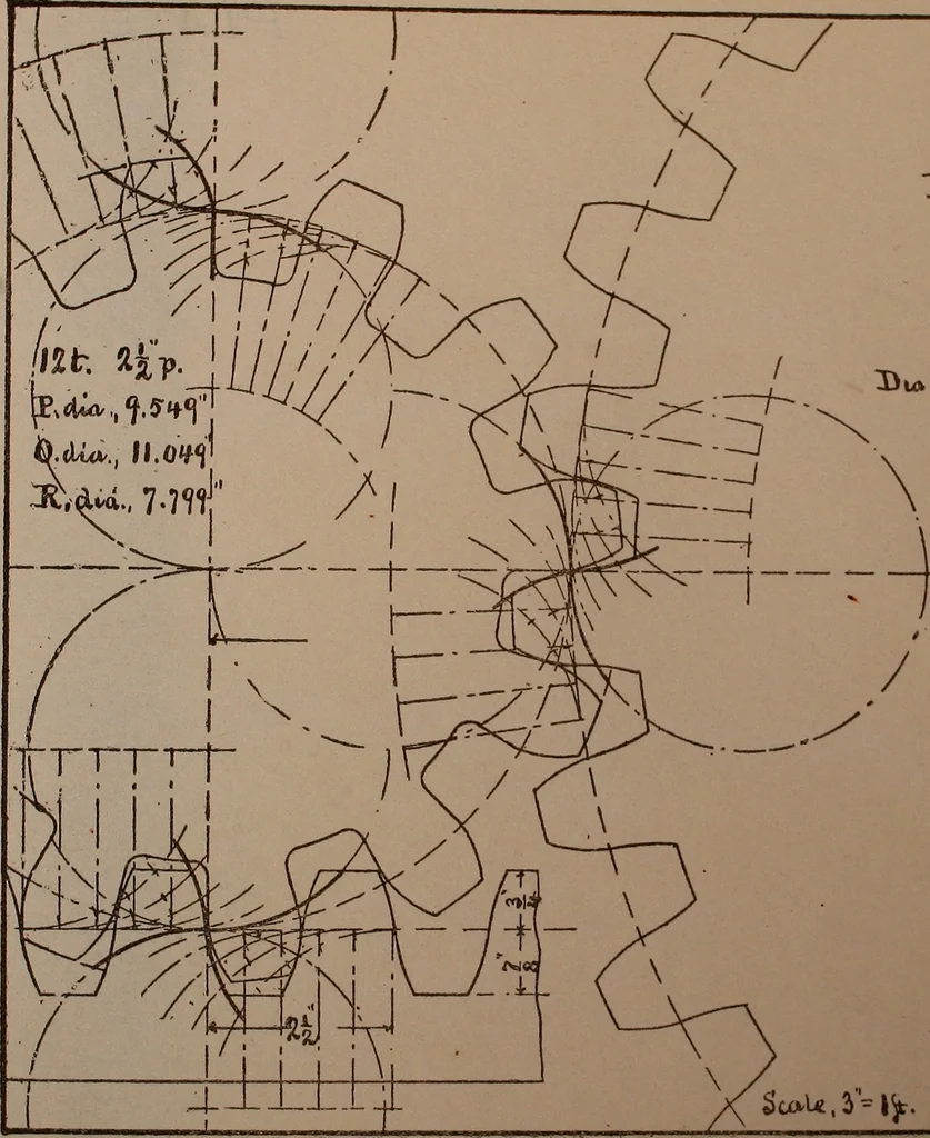 An illustration from Senior course in mechanical drawing, 1897, leaf 204